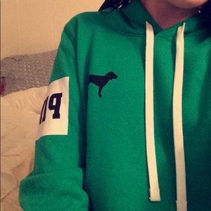 Green VS pink hoodie!